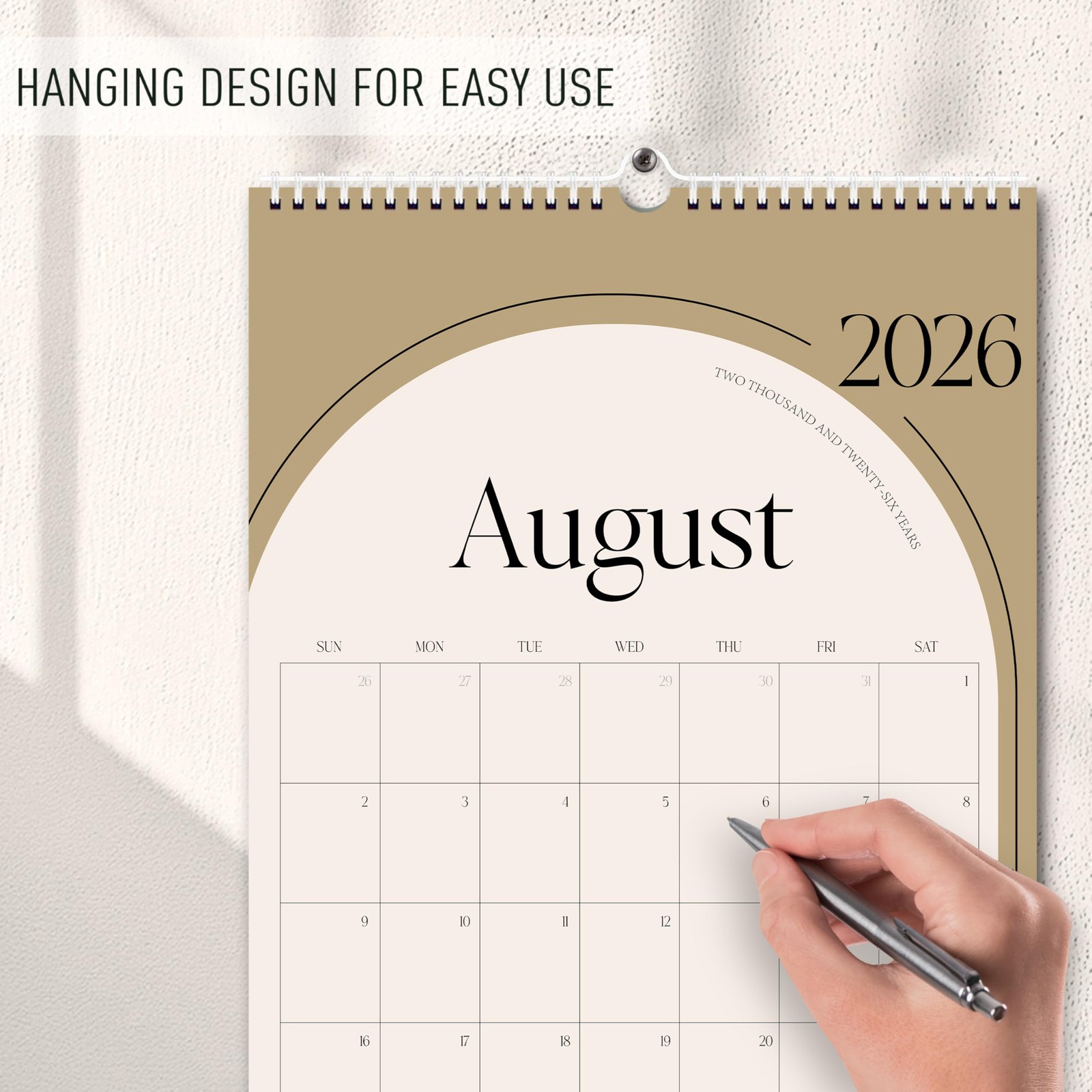 Aesthetic 2026-2027 Wall Calendar – 18 Jan 2026-Jun 2027, Green Vertical