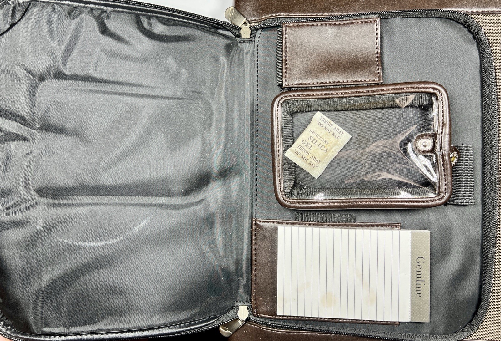 UPS Logo Gemline Zippered Portfolio Organizer Padfolio Leather Business Case