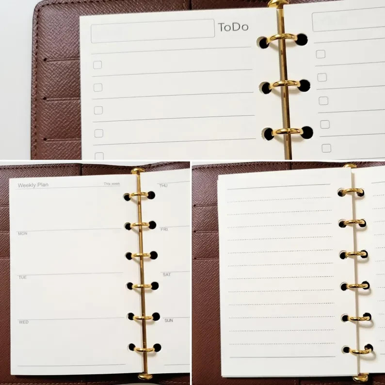 270Page Insert Refill Paper Kit-fit Louis Vuitton PM Small Agenda Filofax Pocket