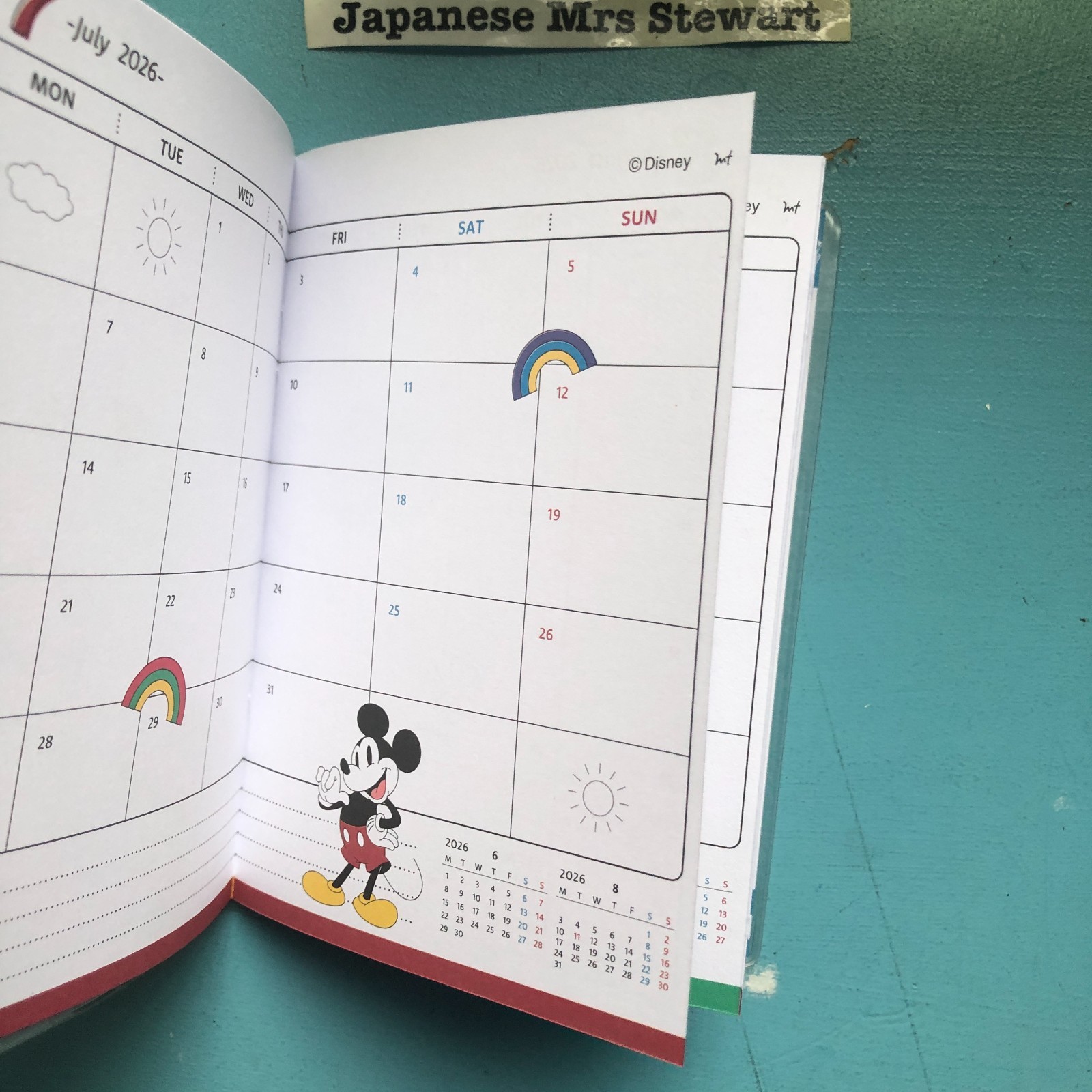 Mickey Mouse & Minnie 2026 Monthly Planner Schedule Book A6 DEC 25 – JAN 27
