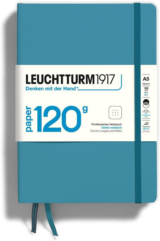 LEUCHTTURM1917 A5 Dotted Notebook Nordic Blue 120gsm 203 Pages