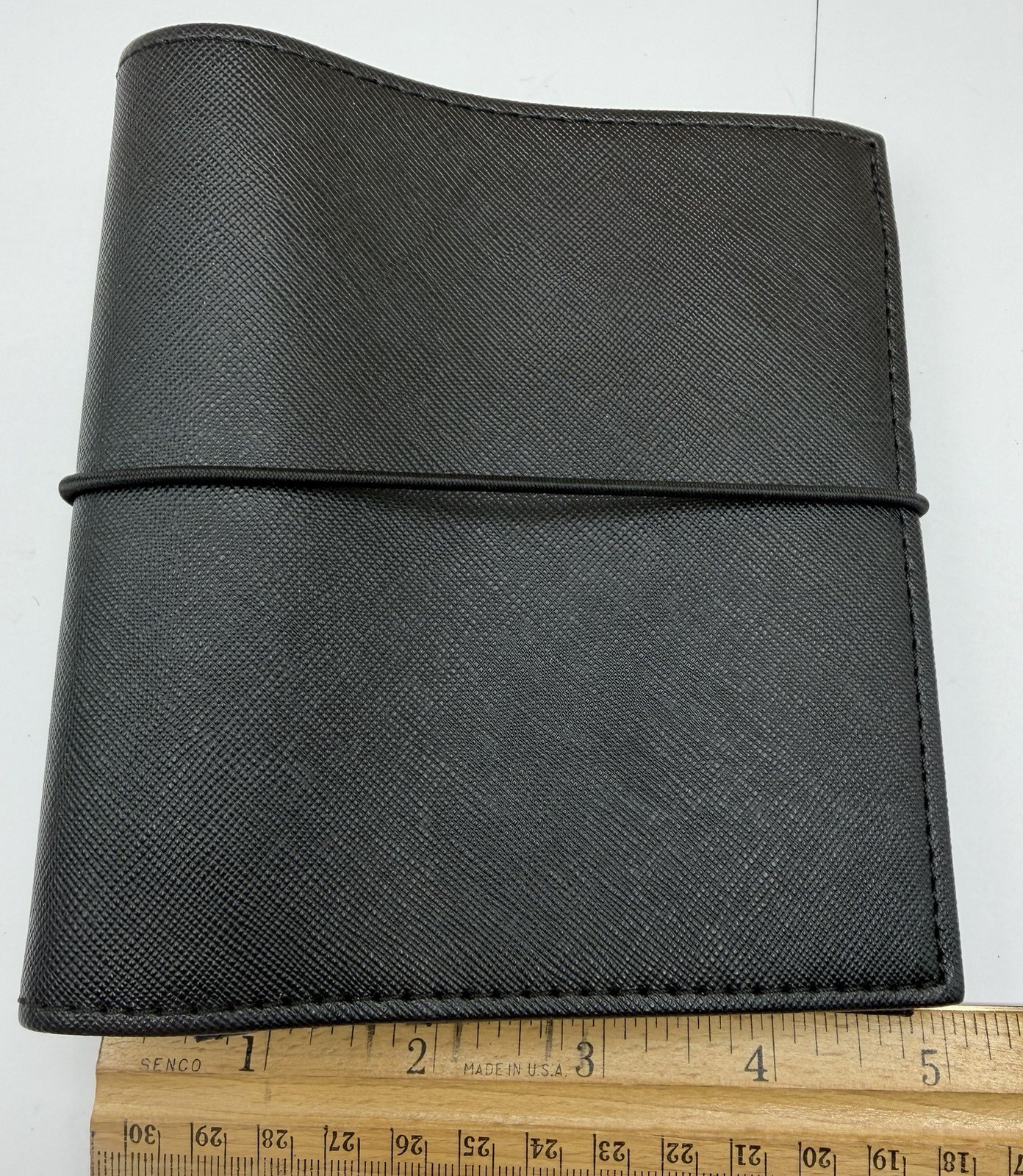 Print Pression Pocket Size Black Saffiano 6-Ring Binder Planner Organizer W/bag