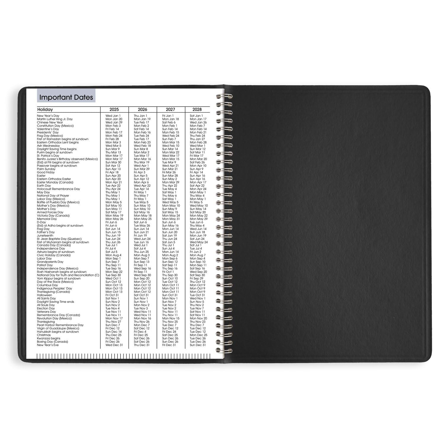 AT-A-GLANCE 2025 Appointment Book Planner, Weekly, 8″ x 11″, Letter, Black