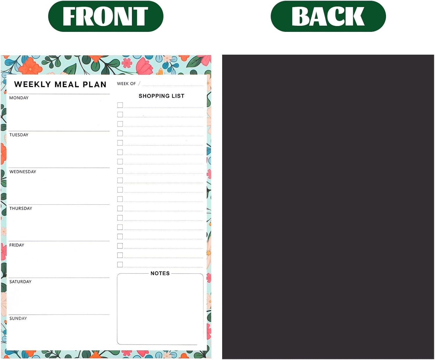 60 Sheet Meal Planner for Fridge, Magnetic Weekly Meal Planner & Grocery List…