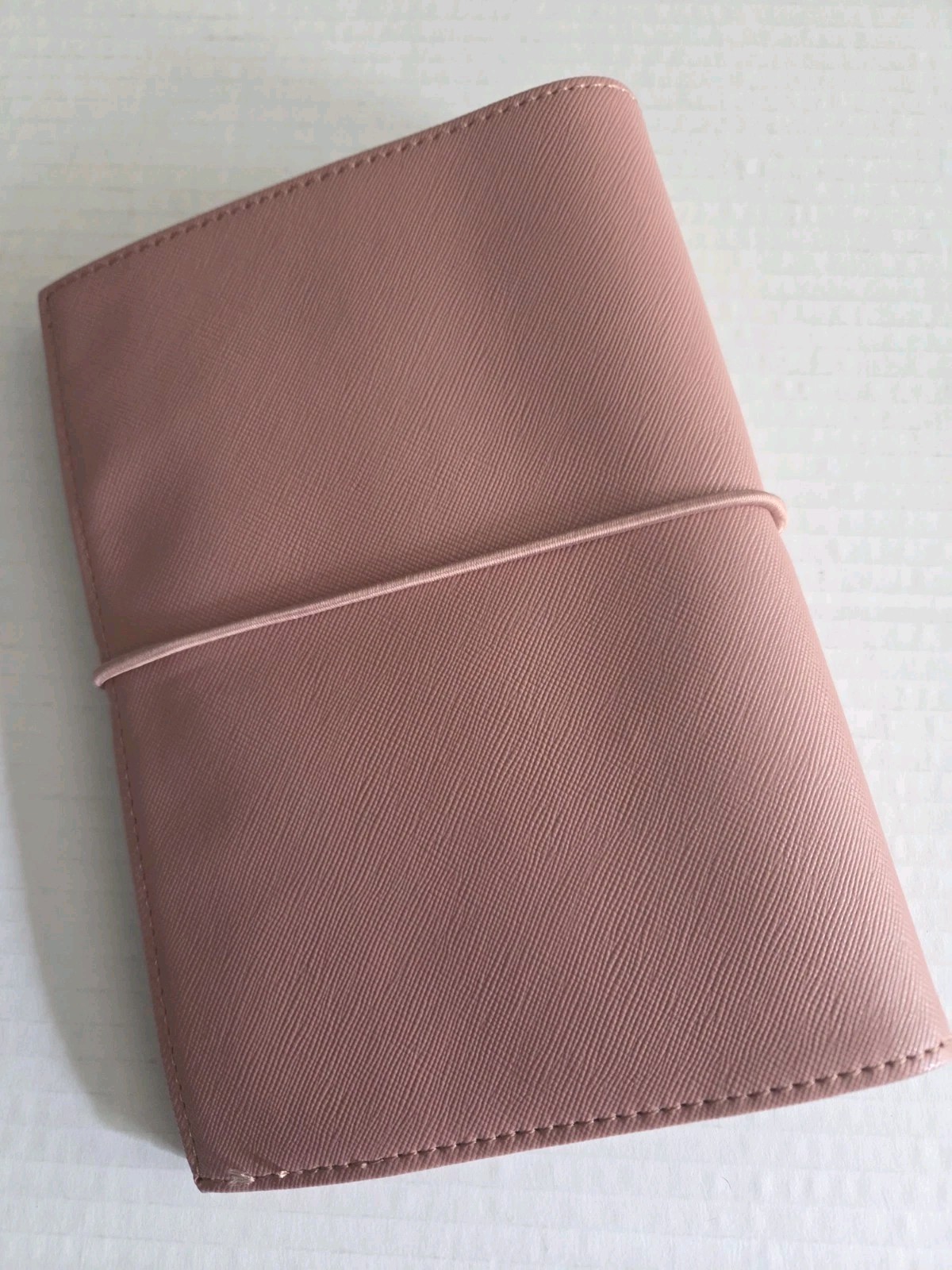 Print Pression Personal Size Planner W/ Elastic Closure In Coral/Salmon