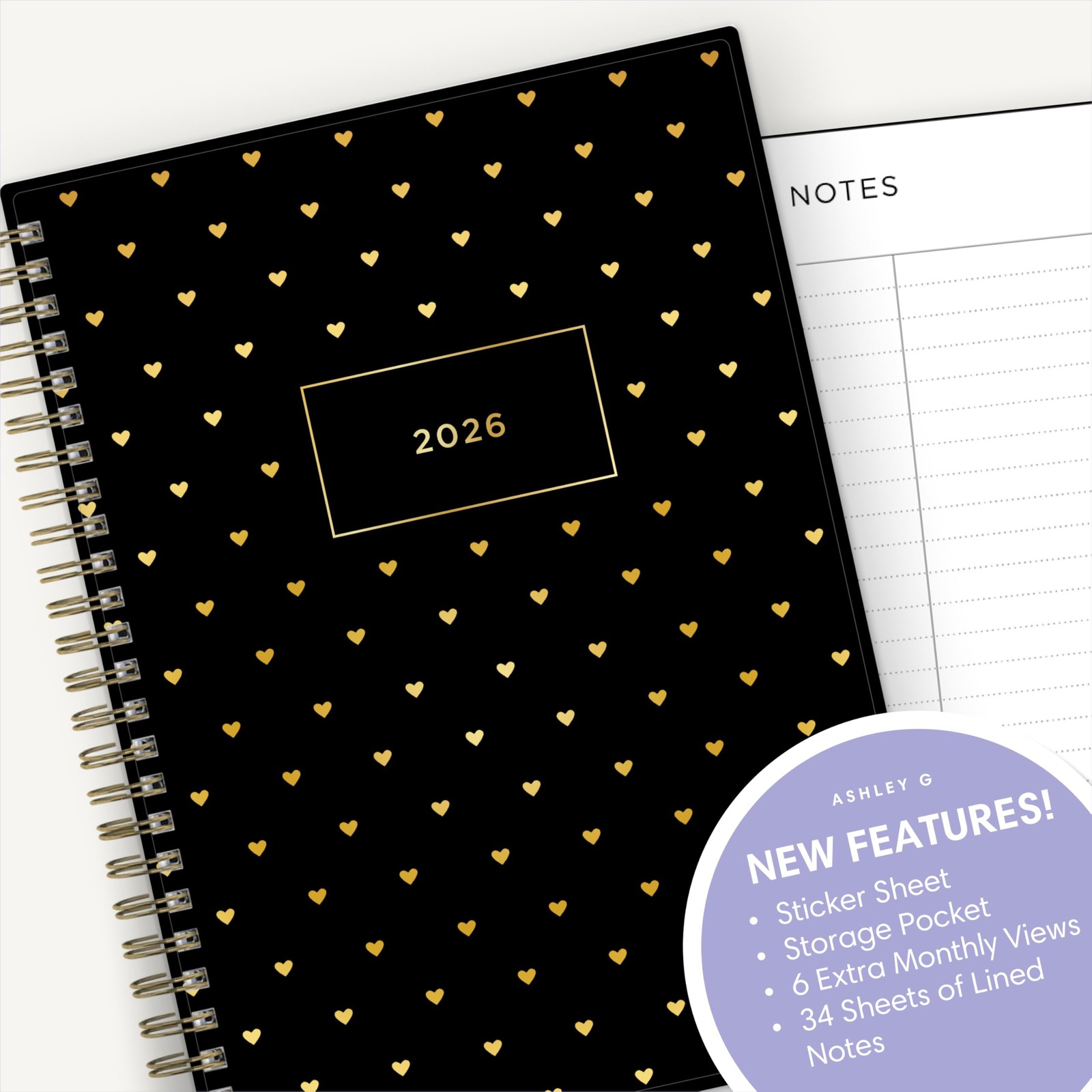 Ashley G 2026 Weekly and Monthly Planner Calendar, January 2026 – December 20…