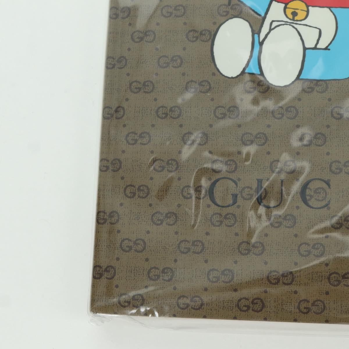 GUCCI GG Supreme Notebook Doraemon Collaboration PVC Beige Auth YKZ613M