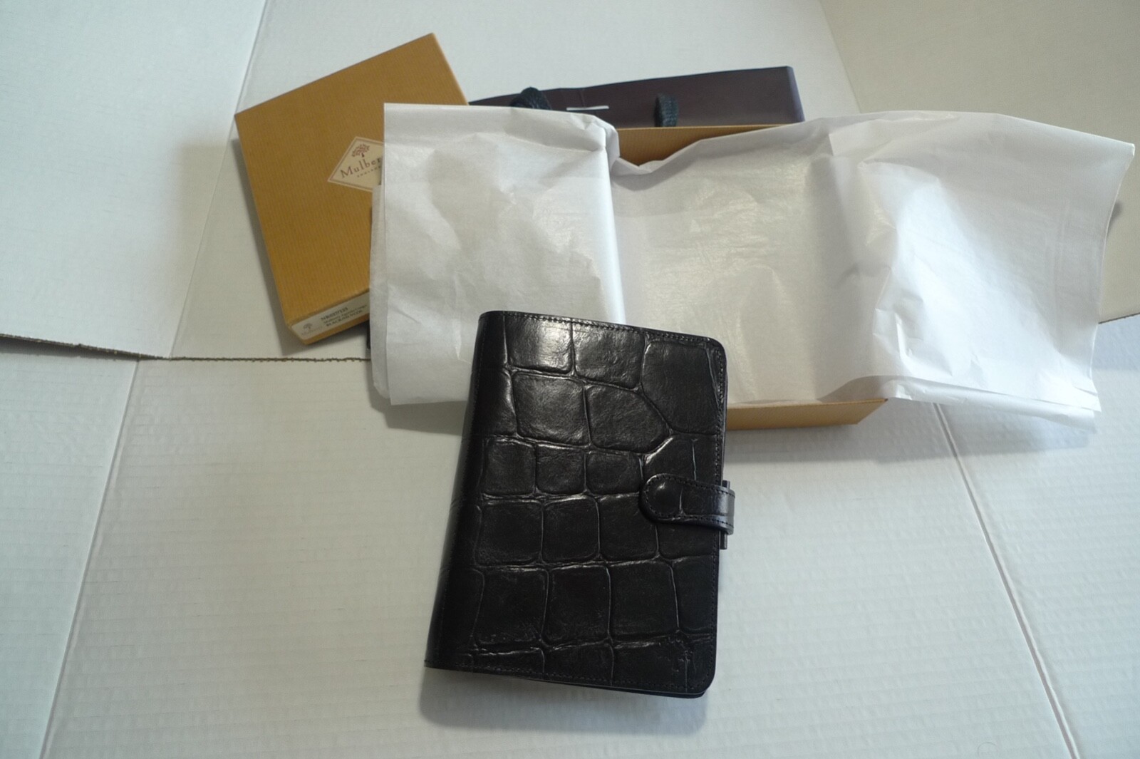 MULBERRY – A6 PLANNER & INSERTS -MADE @ UK – BLACK CONGO LEATHER – RARELY USED