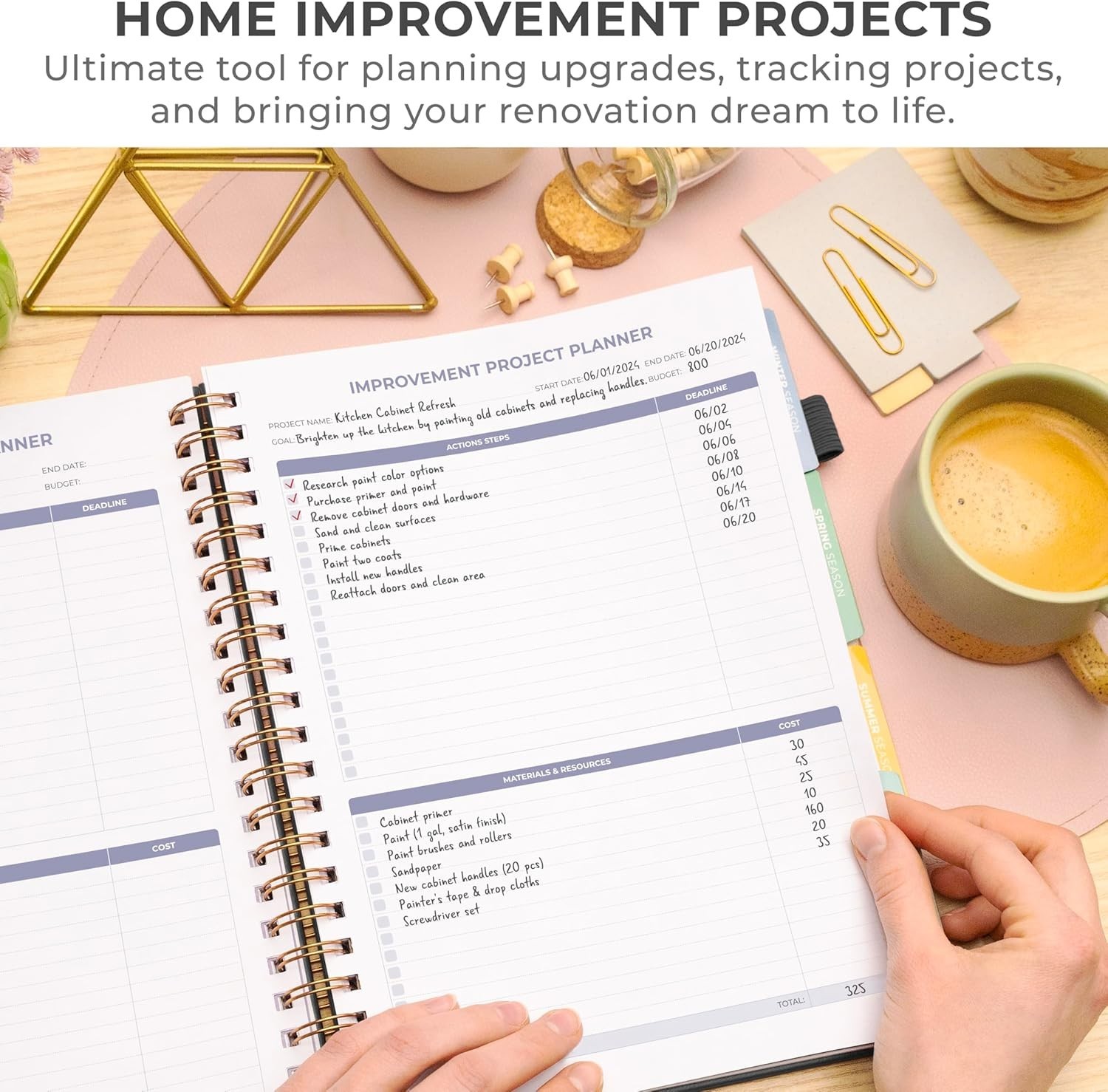 Home Planner Organization Workbook Cleaning Schedule