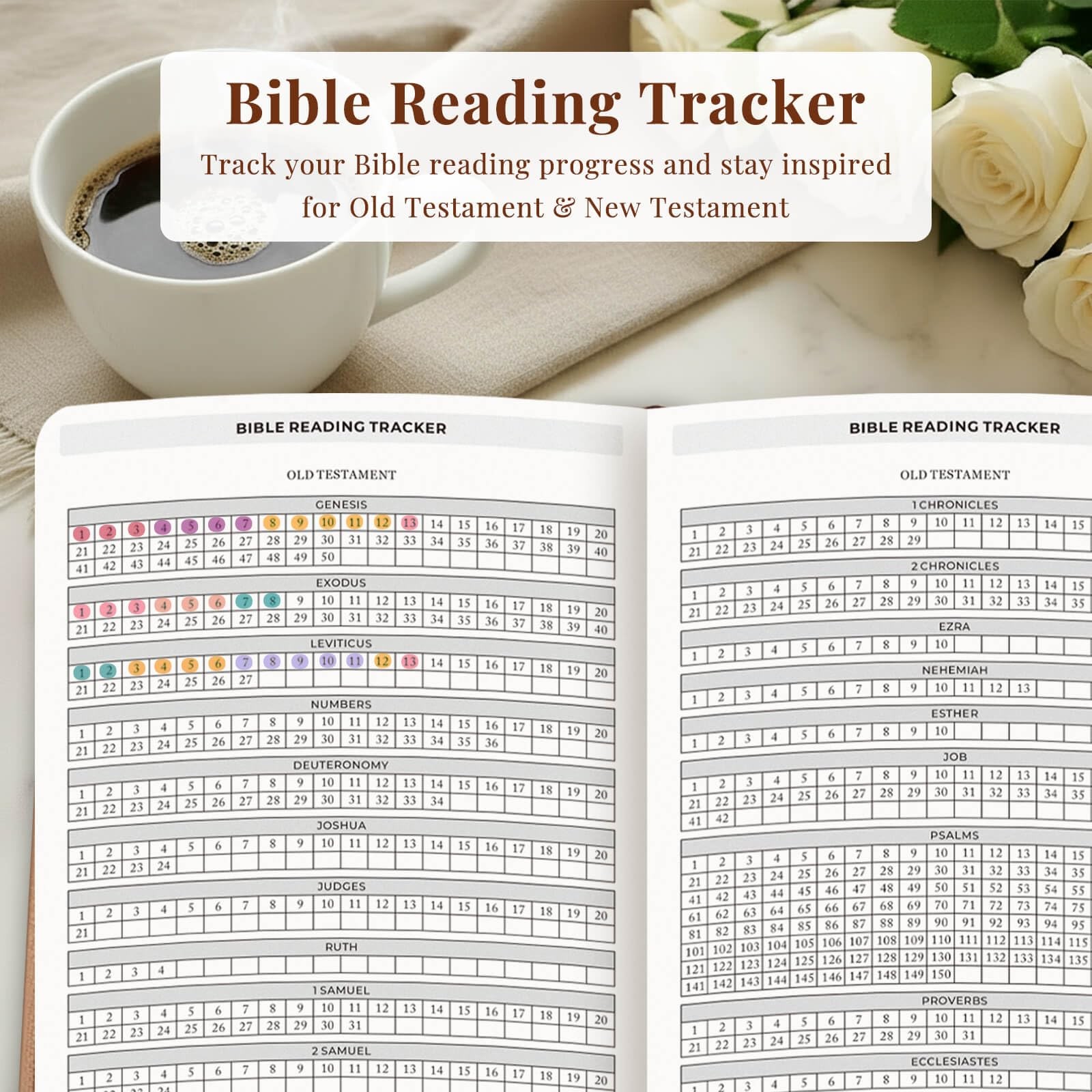 Bible Study Journal for Women – Guided Christian Notebook with Rose Gold
