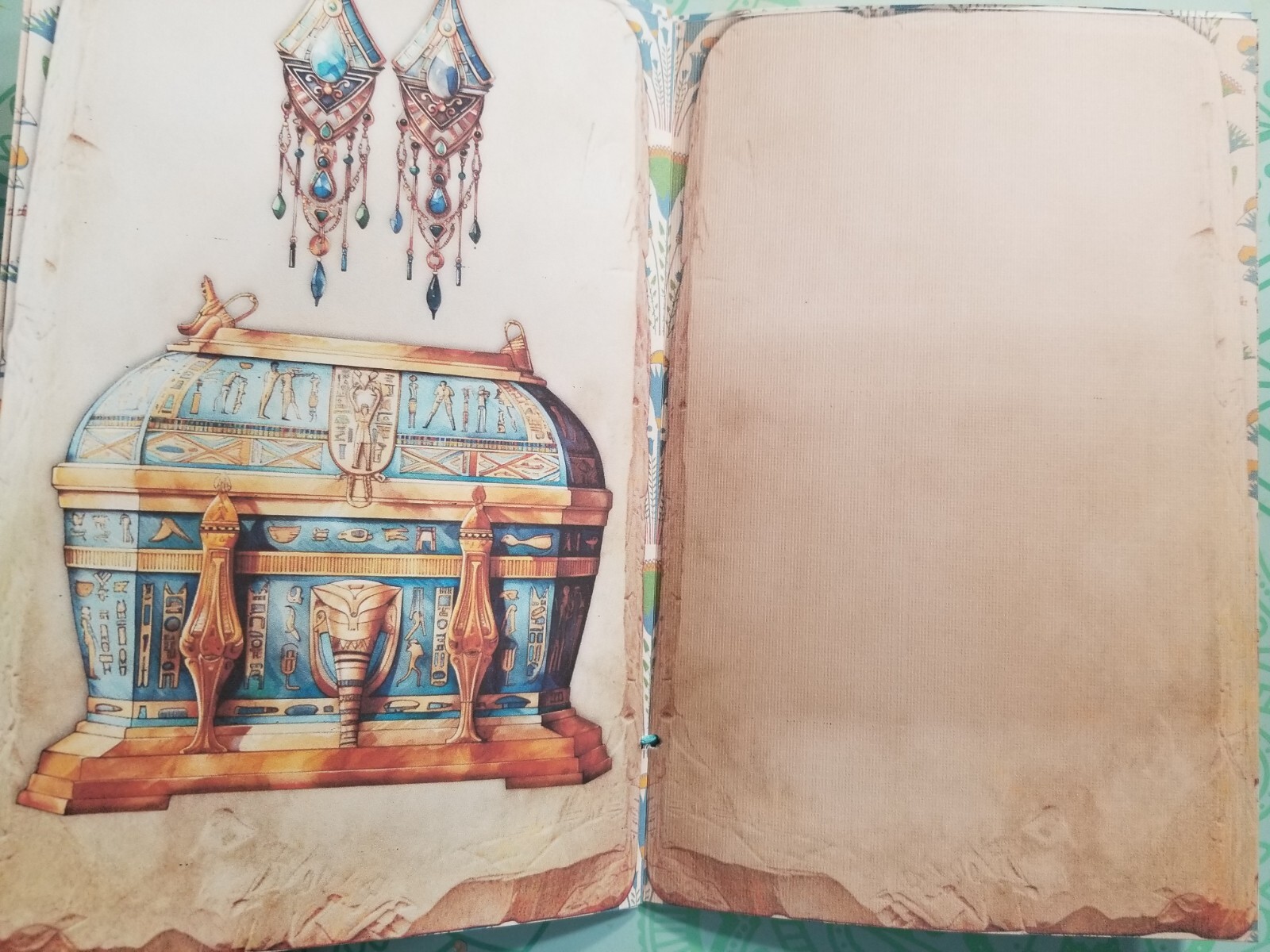 Junk Journal Booklet Blank “EGYPTIAN WONDERS” HANDMADE 5.5″x8.5″