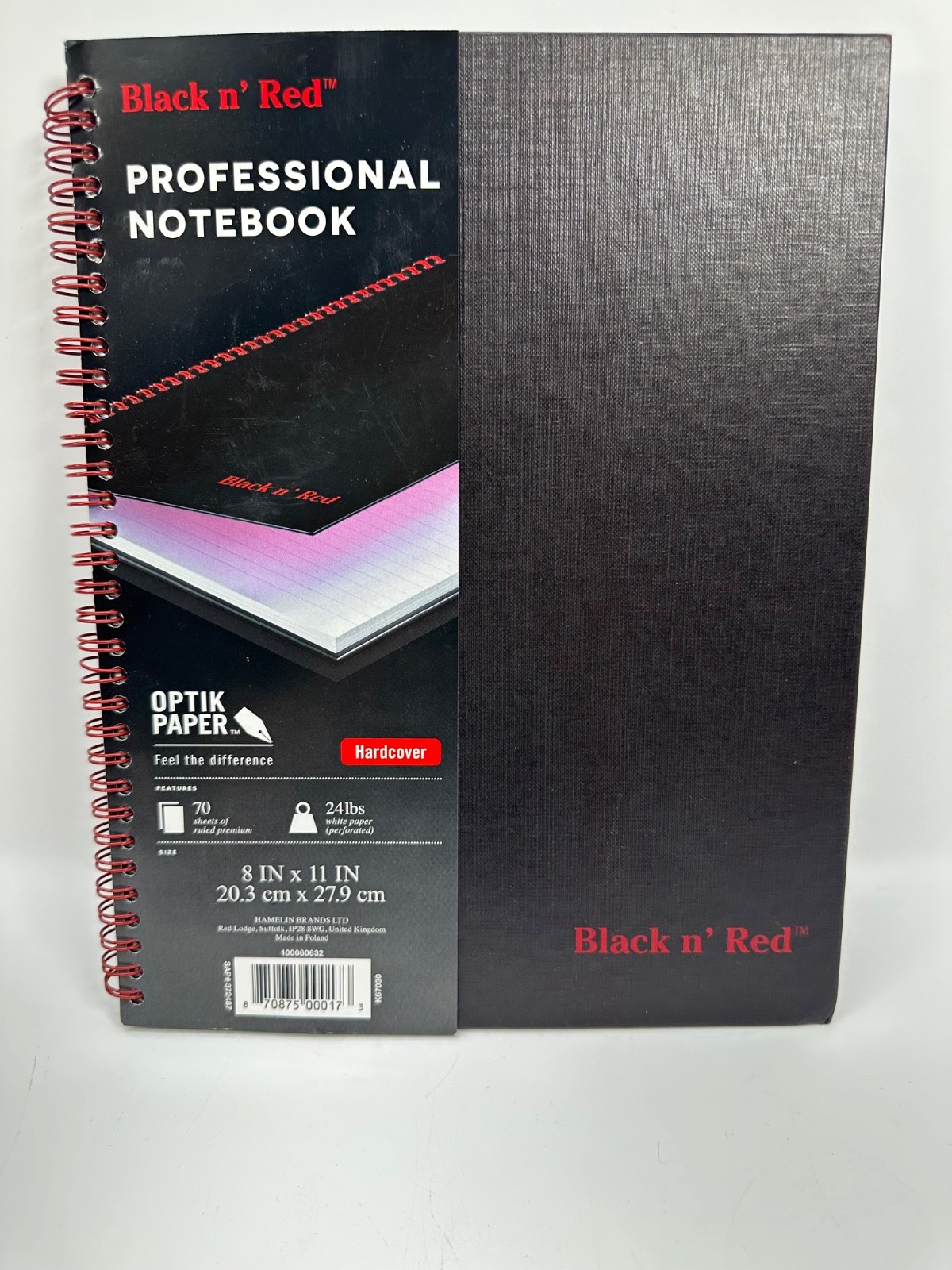 Black n’ Red Notebook, Business Journal, 11″ x 8-1/2″, 70 Sheets, Ruled, Opti…