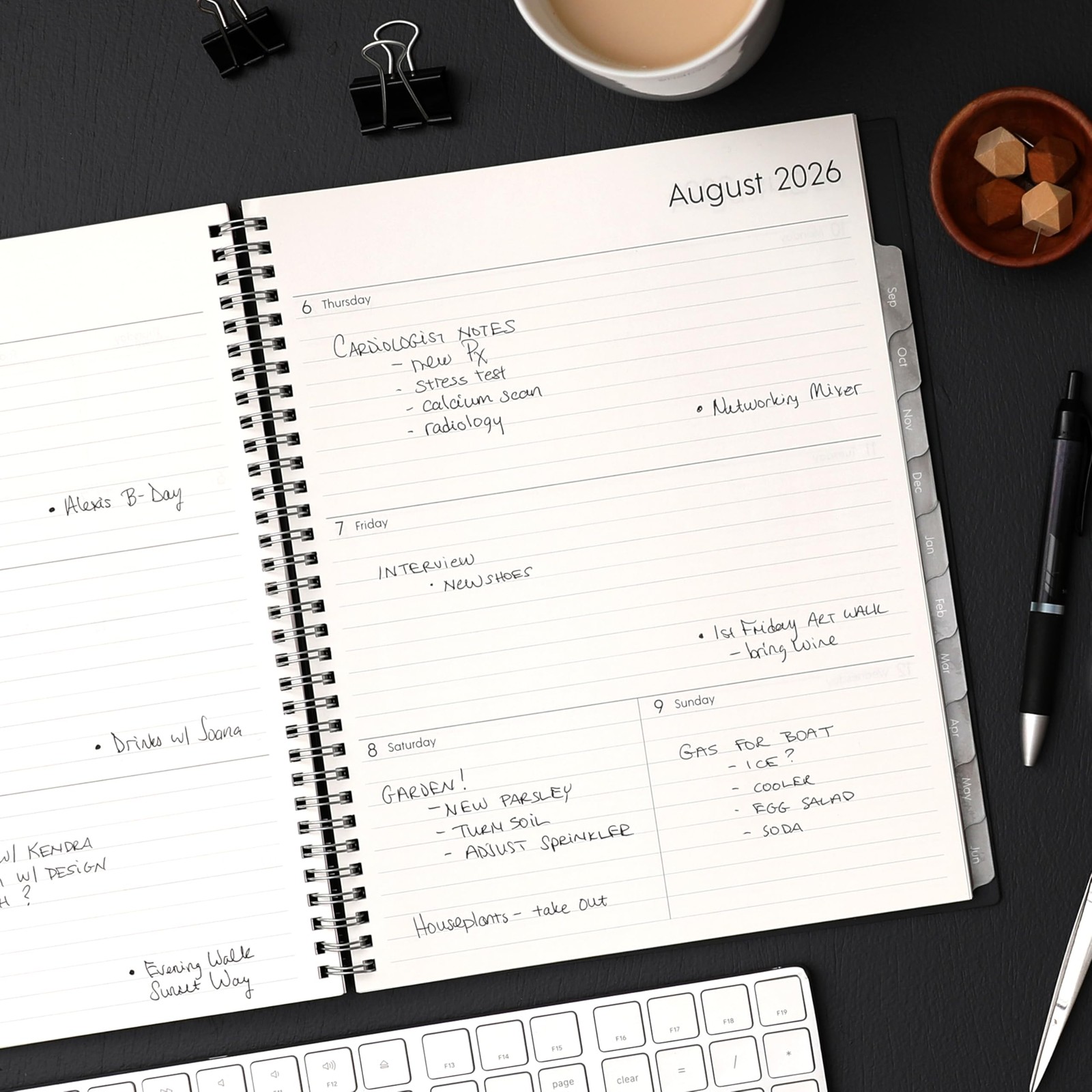 Academic Planner 2026 2027 Weekly Monthly 12 Month 8.5×11 Flexible Cover Wirebou