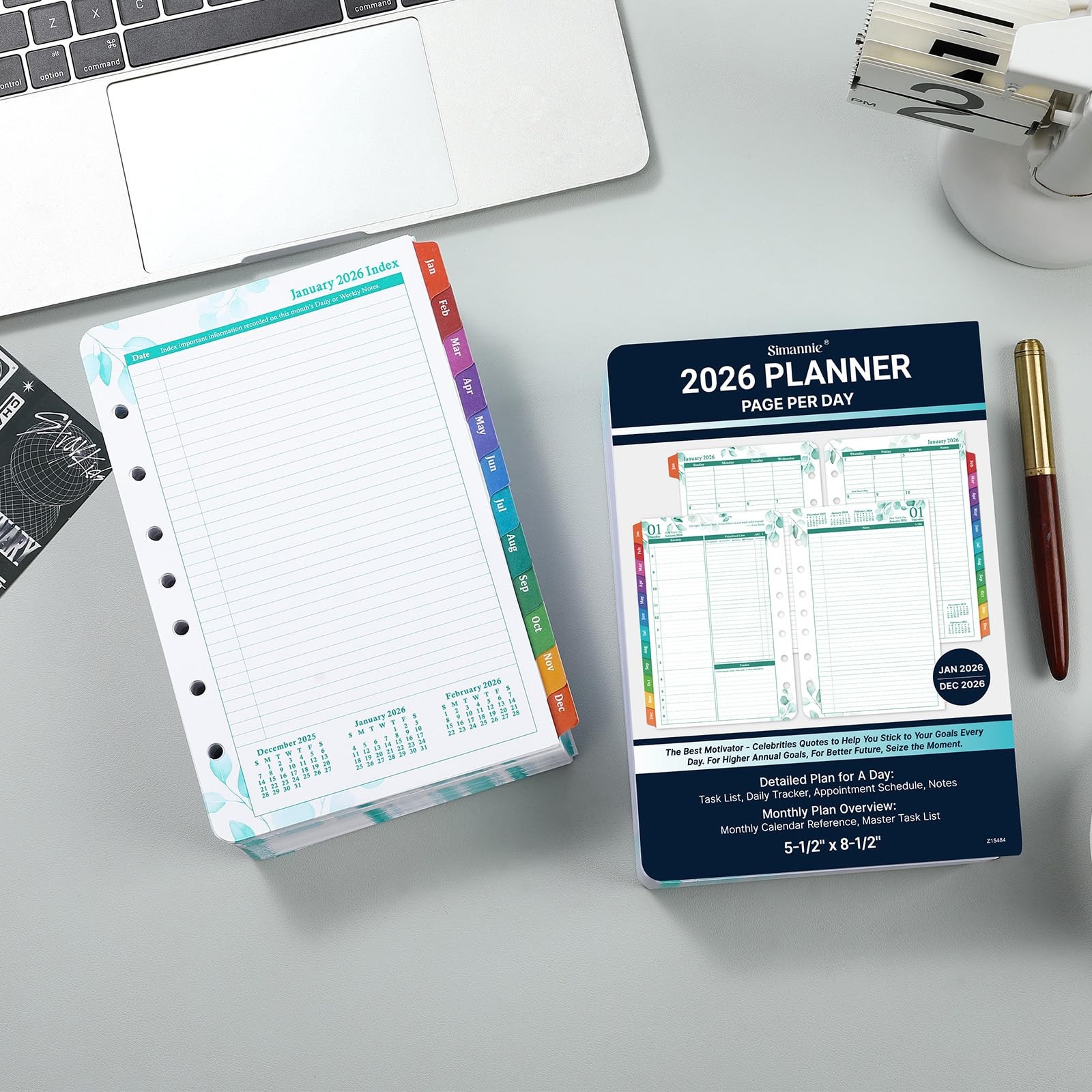 Planner Refills – 2026 Planner Refills, January 2026 – December 2026, 2 Page