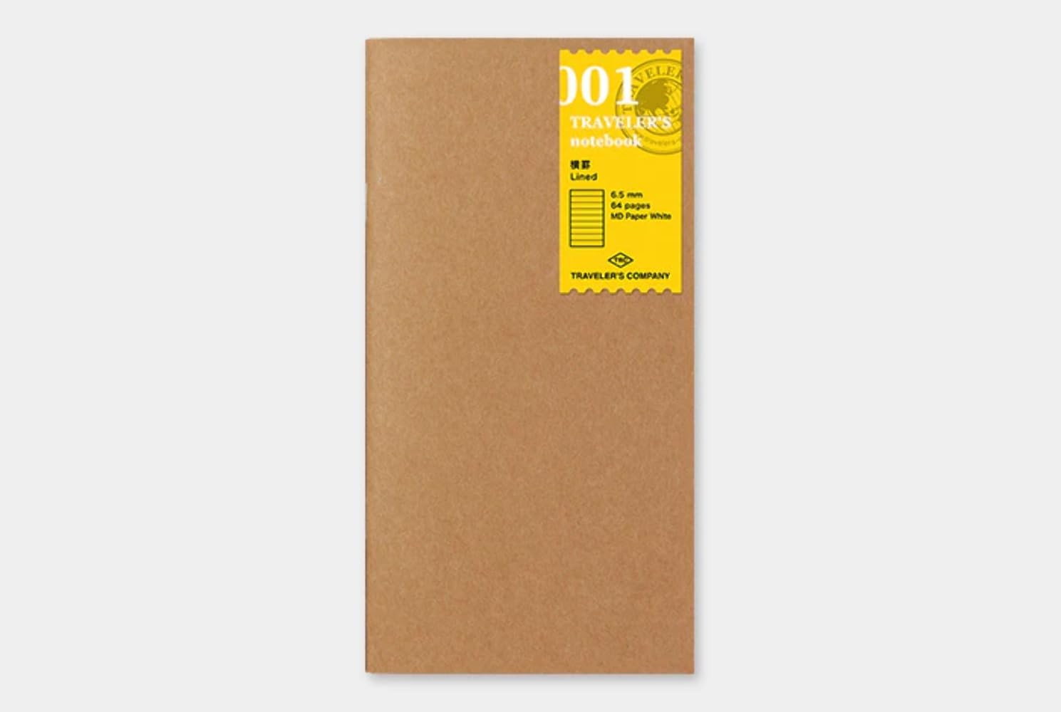 Midori Traveler’s Notebook Refill (006) Large Sticker by L, Yellow,brown