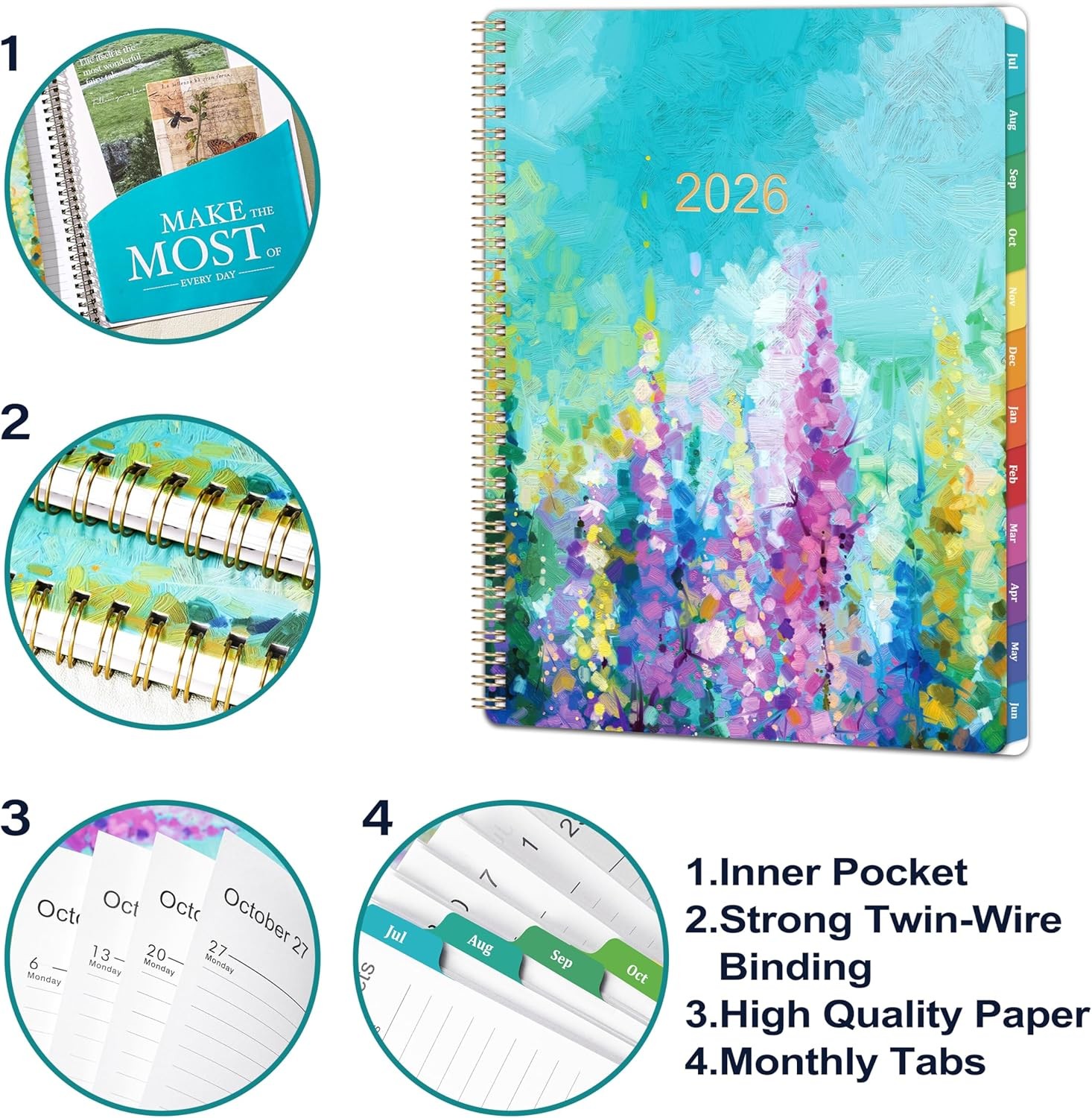 Planner 2026-2027 – Academic Planner 2026-2027, July 2026 – June 2027, 9″ x 11″,