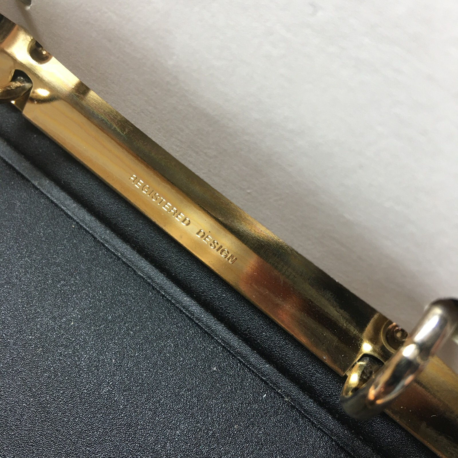 Vintage Hazel Faux Leather Folder Business Cards Organizer Made in USA 8″L x5″W