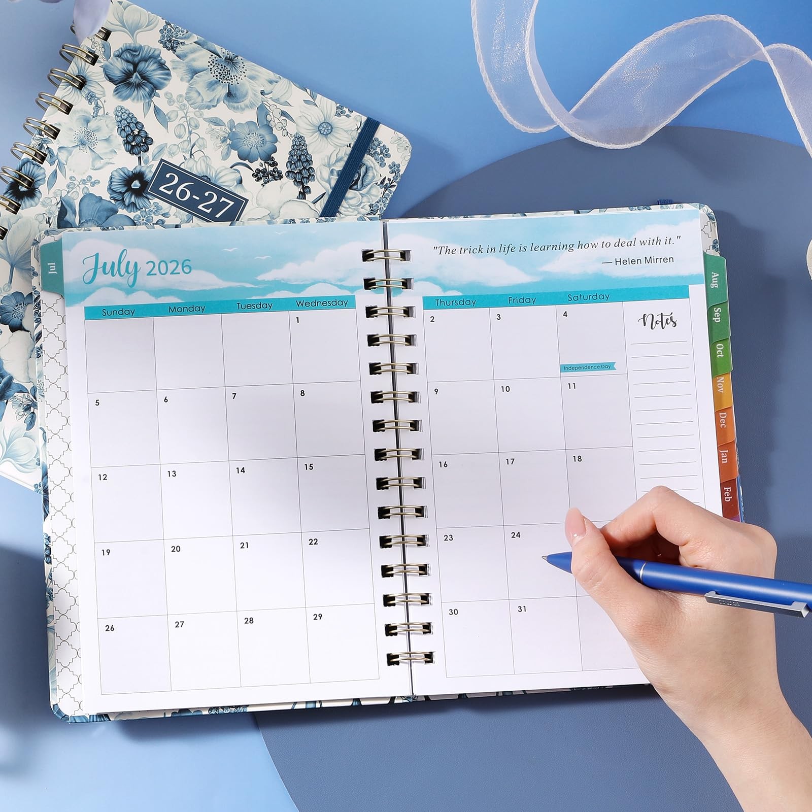 2026-2027 Planner – 6.4” x 8.5” Jul. 2026 – Jun. 2027, x 8.5”, Blue