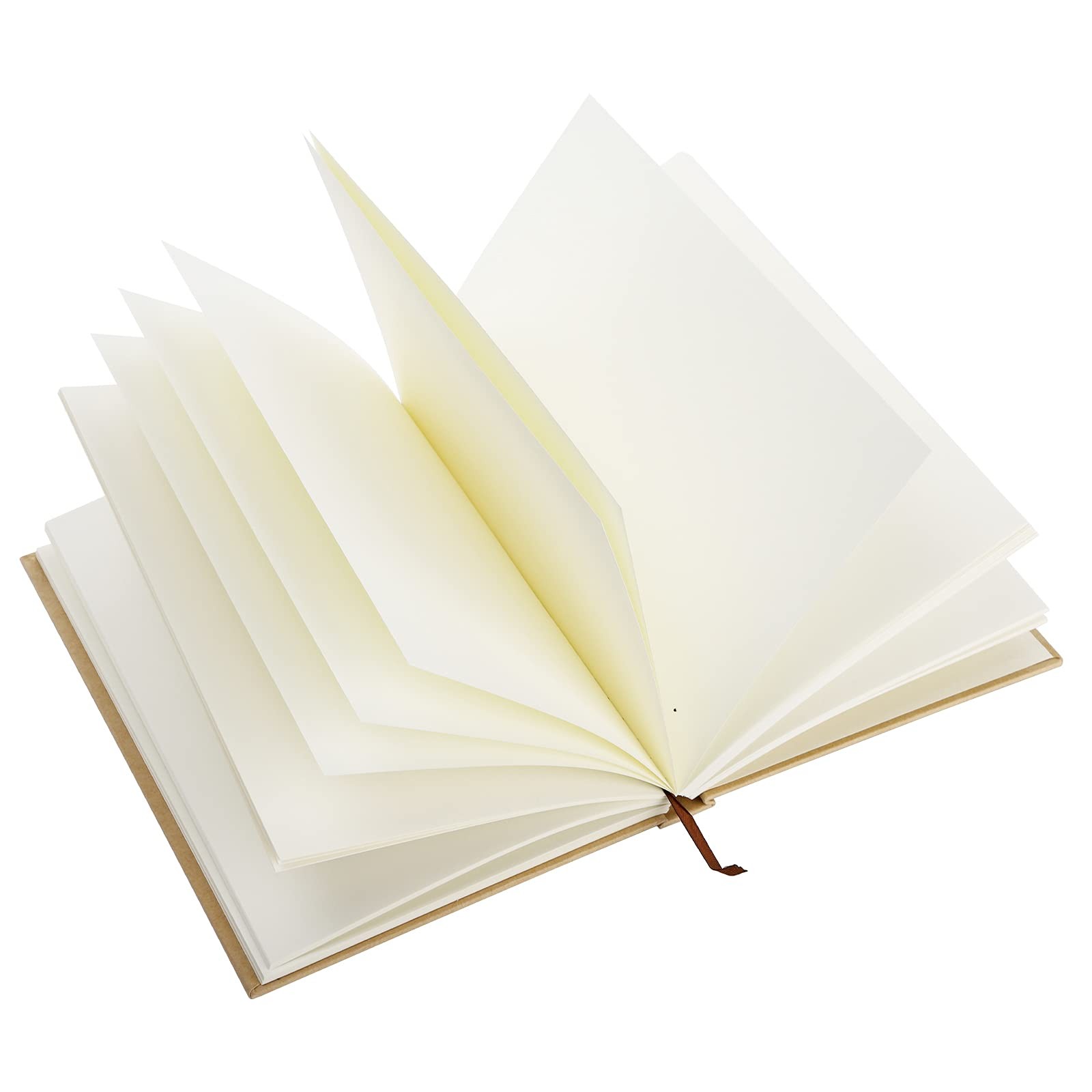 ZEAYEA 4 Pack A5 Blank Notebook Journal, 6 x 8.5 Inch Hardcover Brown
