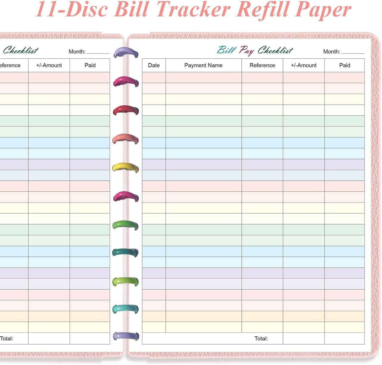 (2-Pack) A4 TUL Bill Payment Checklist Refills – 100 Sheets/200 Pages Letter Siz
