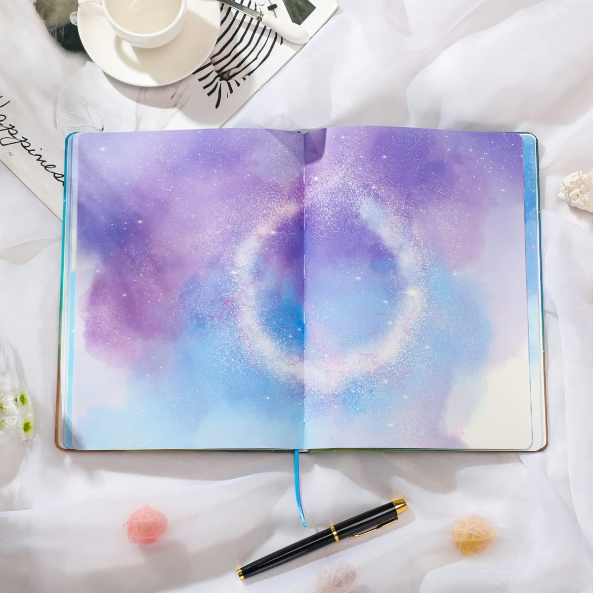 Starry Sky Writing Journal for Women, Men, Unique Colorful Blank Notebook