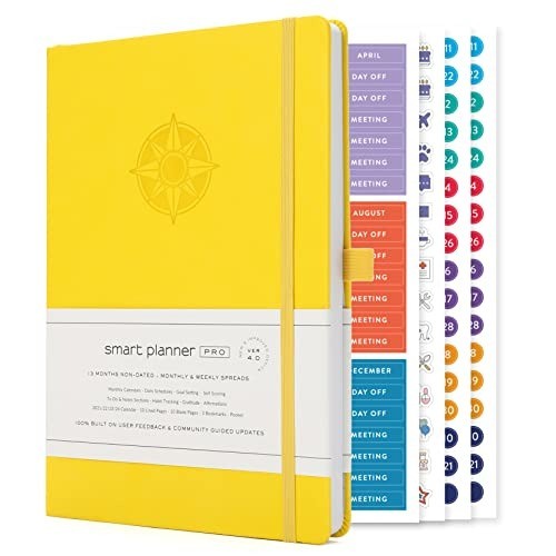 Pro – Undated Daily Planner – Medium B5 – Achieve Goals & Increase Productivi…