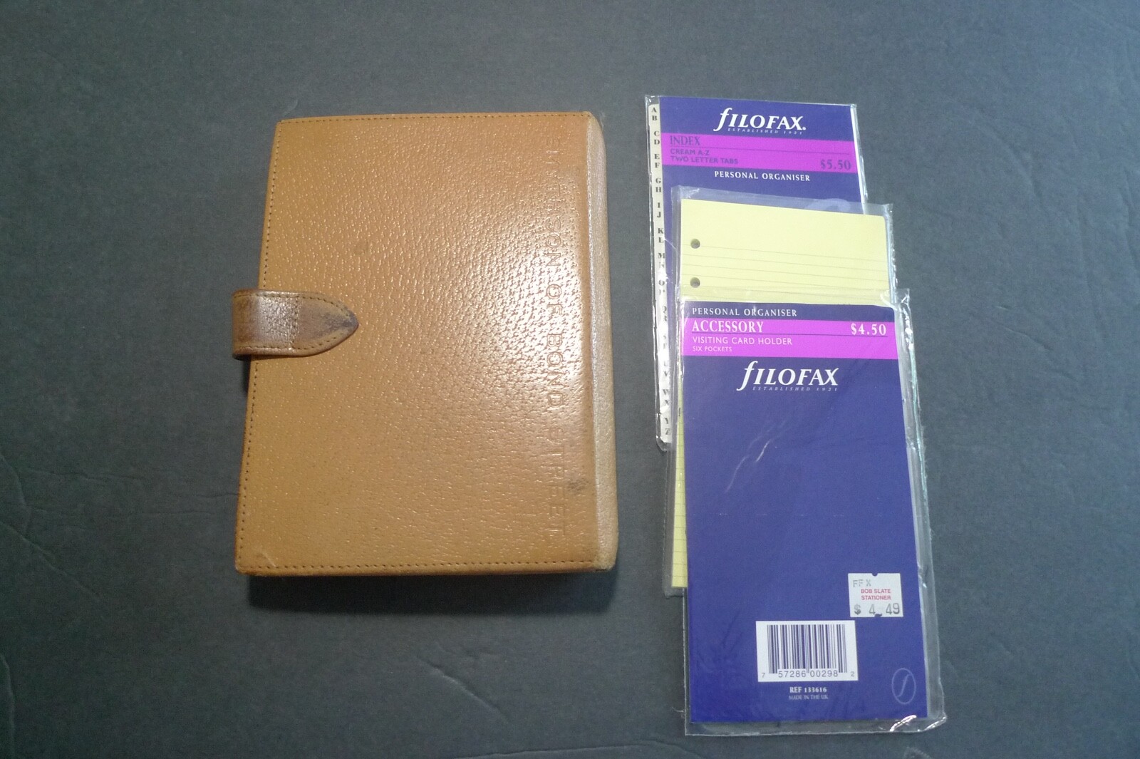 SMYTHSON OF BOND STREET – LEATHER PLANNER – WITH INSERTS – PERSONAL SIZE