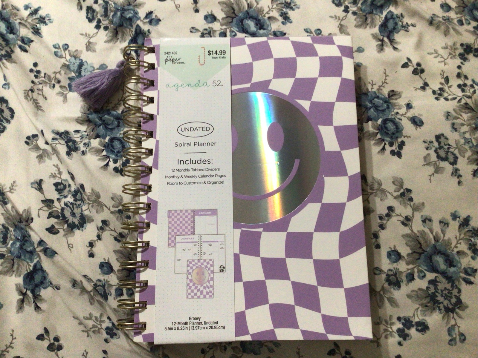 Agenda 52 Smiley Face Spiral Undated Planner