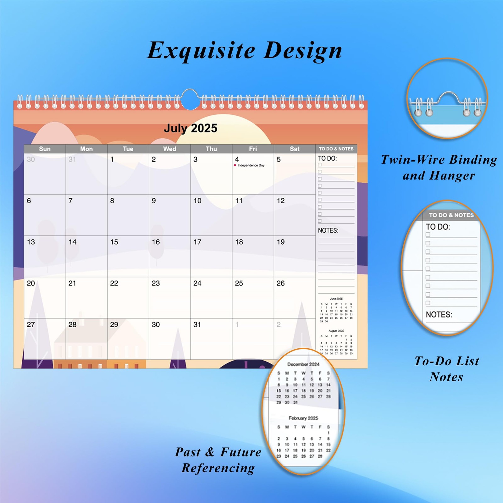 Calendar 2025-2026, Wall From July. 2025 – Dec. 2025-2026