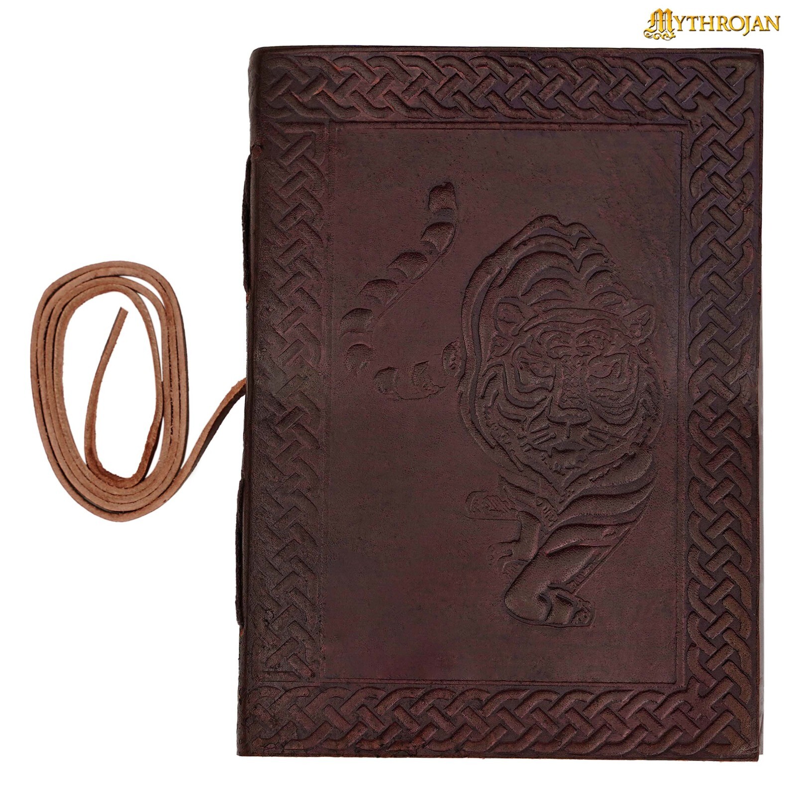 Leather Bound Journal Handmade Diary Tiger Embossed Notebook Note Pad 7 x 5 inch