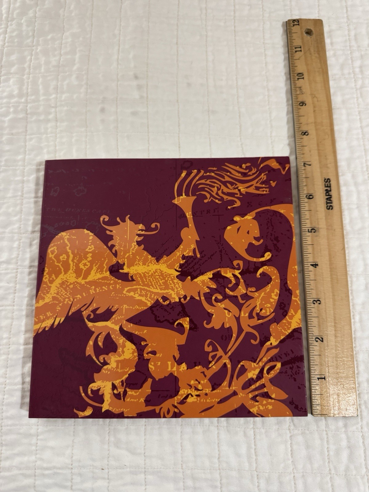 Barnes & Noble Saphron Gryphon Journal Illustrated Cardboard Cover 7×7 Vintage