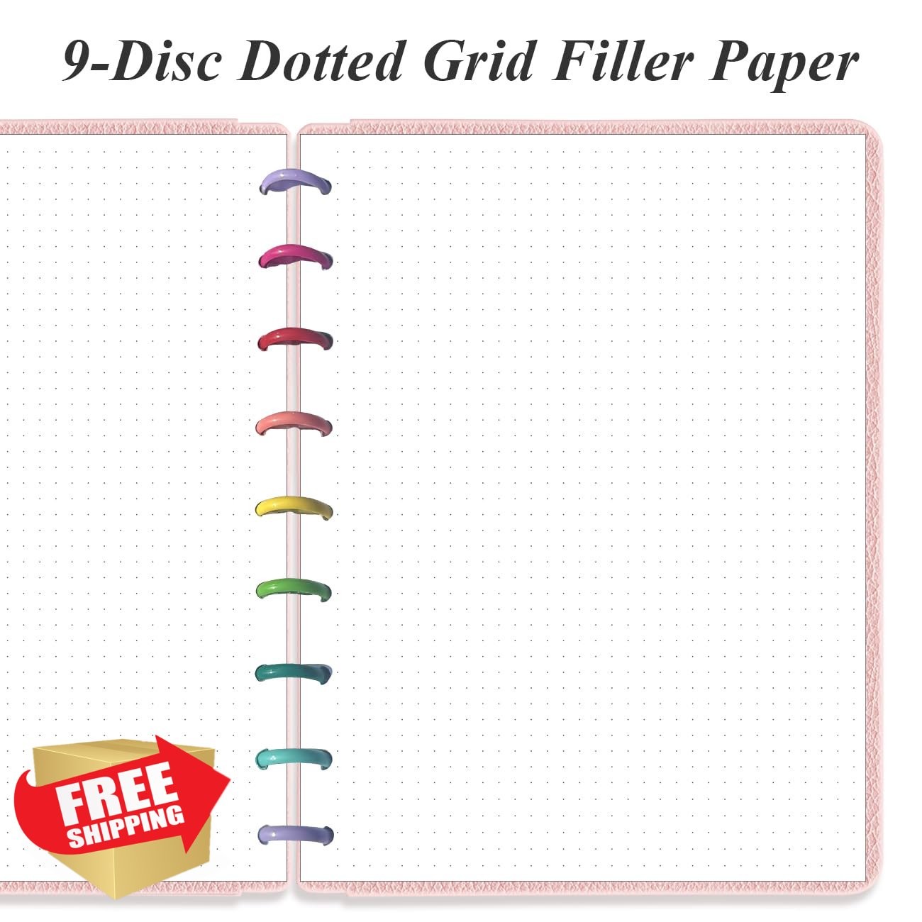 Yaridar Discbound Dotted Grid Refills – 200 Sheets