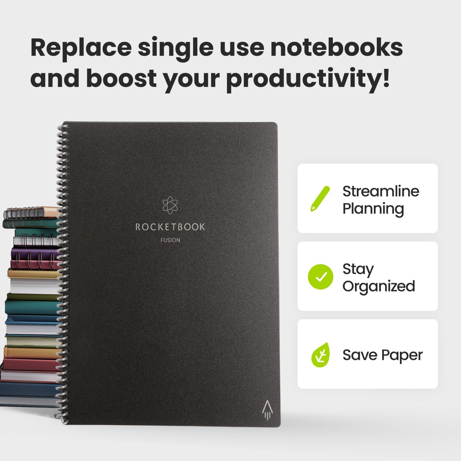 Reusable Undated Productivity Planner – 8.5×11 Letter Size, Goals, Calendar, To-