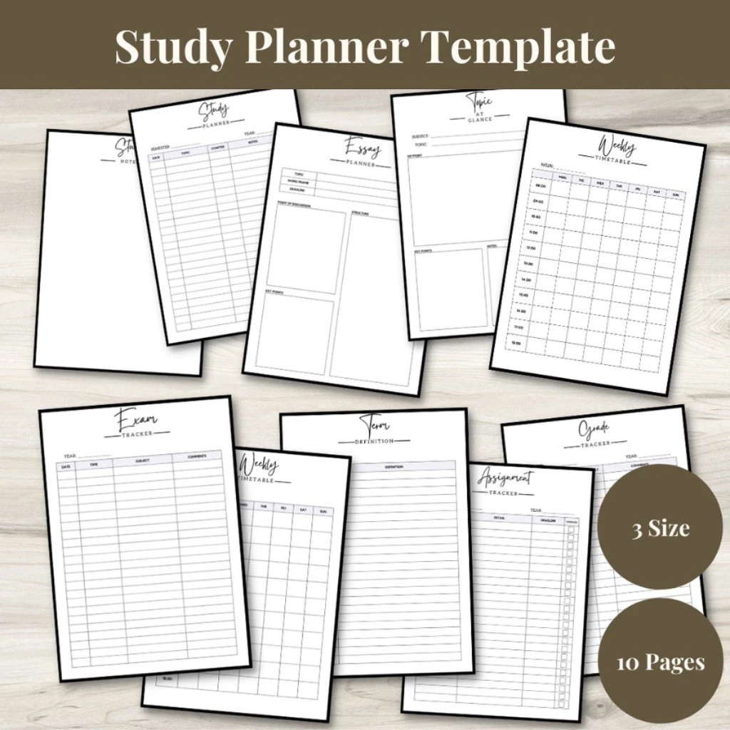 🔥FAST🔥 Student Planner Template Essay Study Planner Weekly Timetable&Homeworks