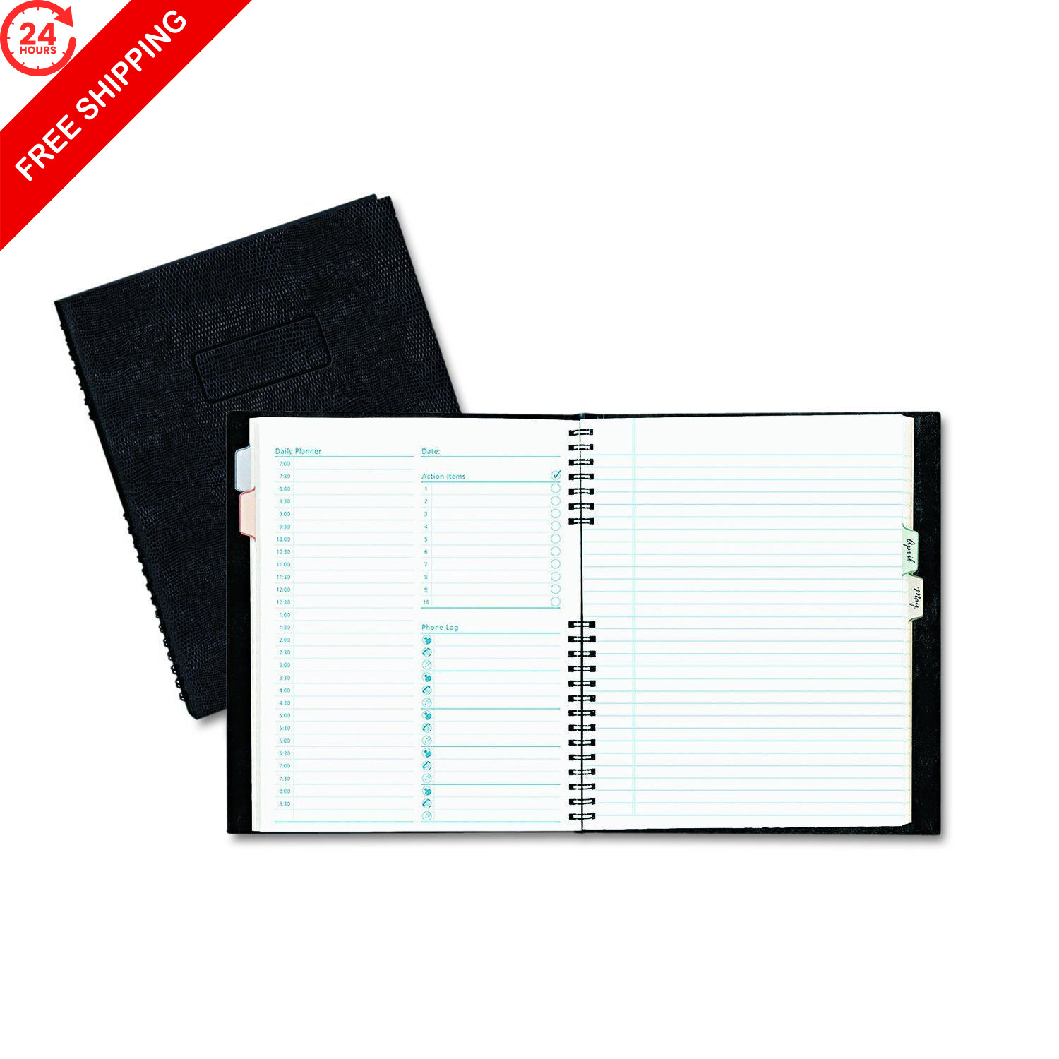 Blueline A29C81 NotePro Undated Daily Planner, 9 1/4 In X 7 In, Black