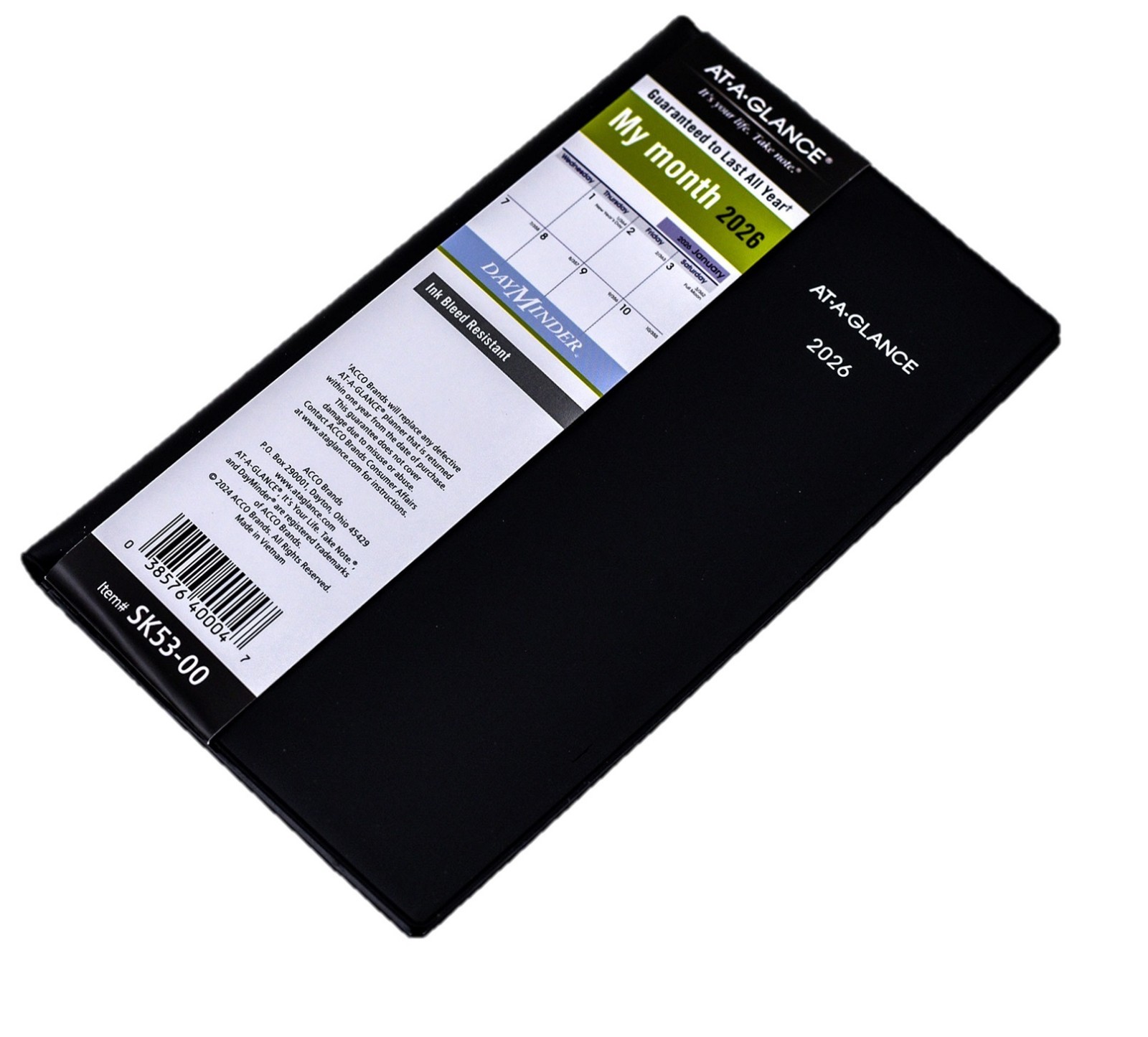 2026 At-A-Glance DayMinder SK53-00 Monthly Pocket Planner, 3-1/2 x 6″