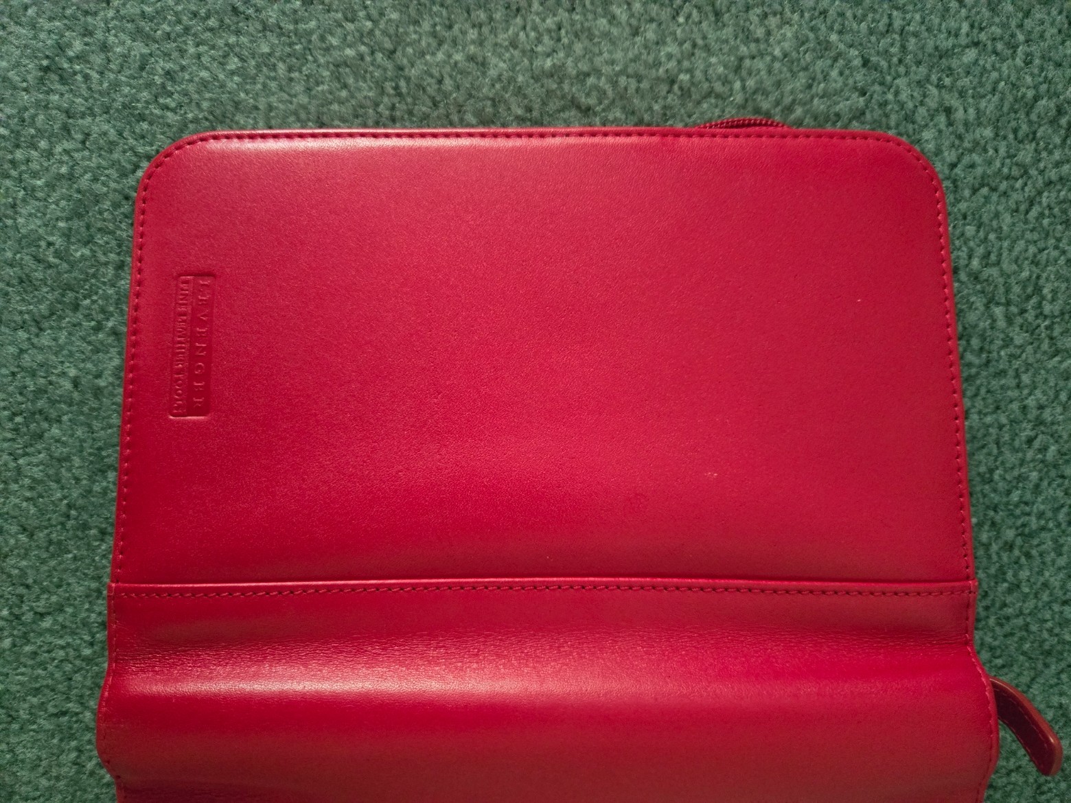 SET Levenger red leather agenda/notebook compact size + 350 circa refill paper