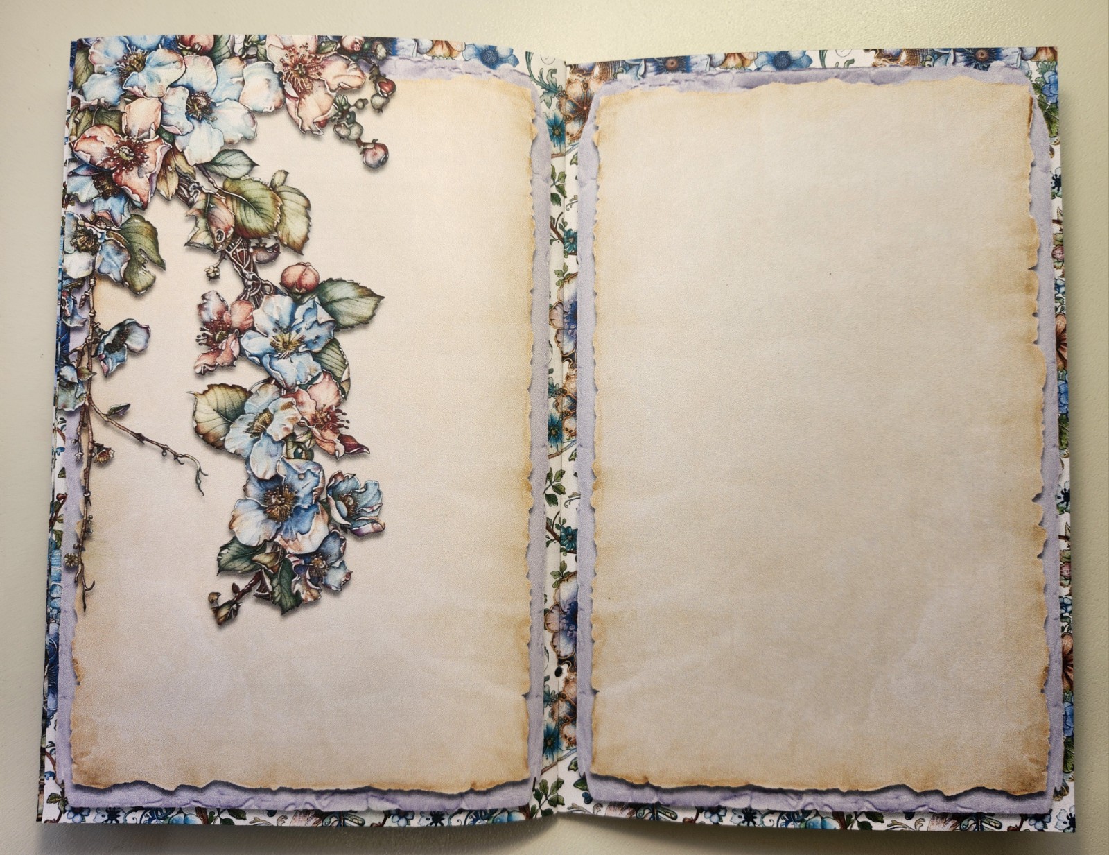Junk Journal Blank Booklet “SPRING WITCH” HANDMADE 8.5″x5.5″ LG 40pgs