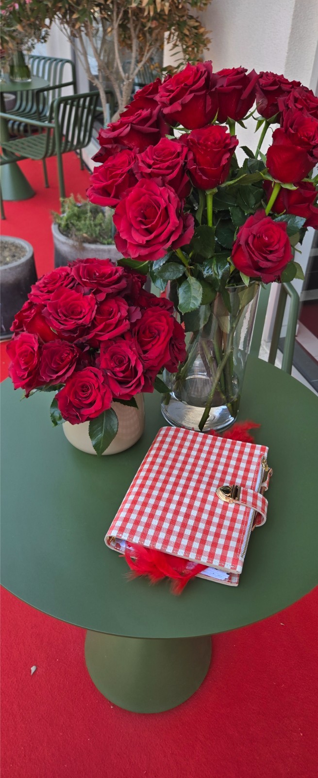 Red Leather notebook cover A5. Red leather weekly planner just 1 in the world