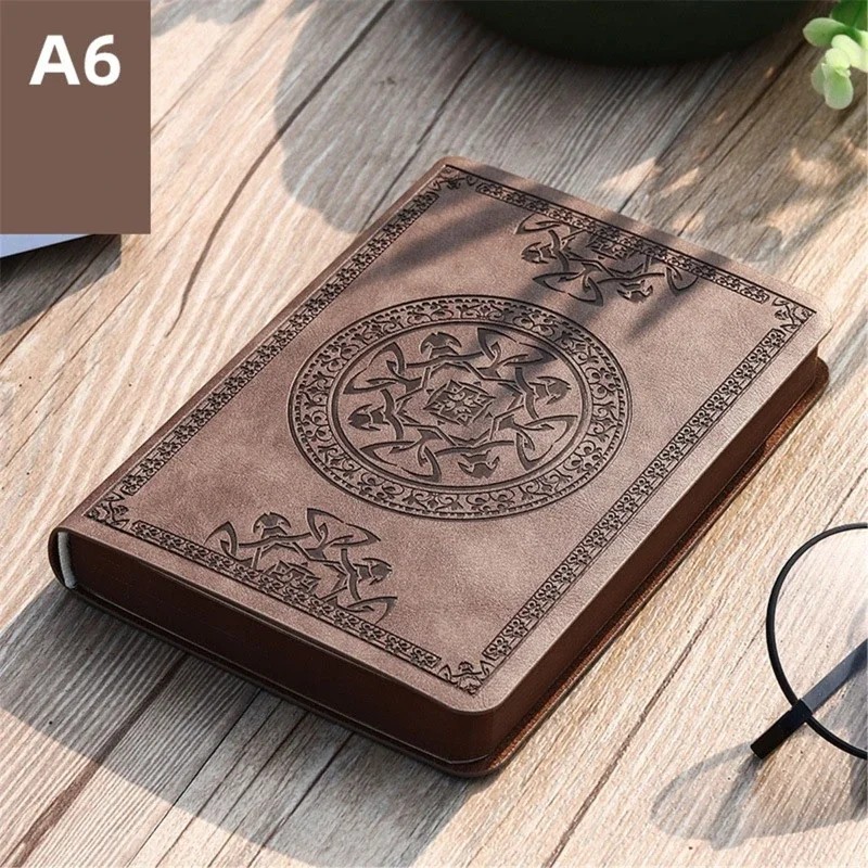 VINTAGE PORTABLE LEATHER NOTEBOOK DIARY JOURNAL 280 PAGES/JOURNALING/ SCHOOL 📝