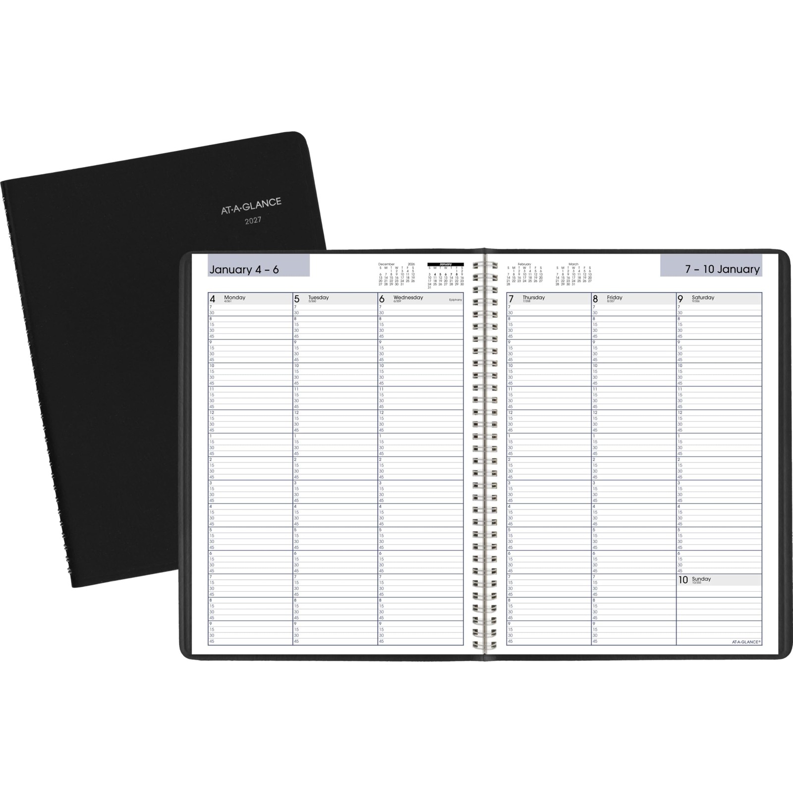 ATAGLANCE 2027 Appointment Book Planner, Weekly, 8″ x 11″, QuarterHourly, Day…