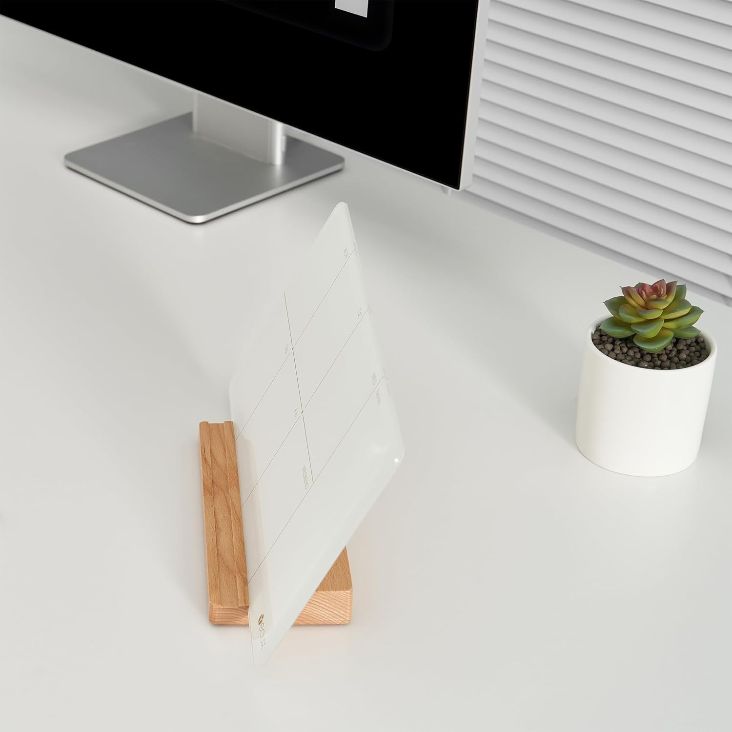 Elegant 12×6 Desktop Glass Weekly Planner Whiteboard – Includes Marker & Eraser