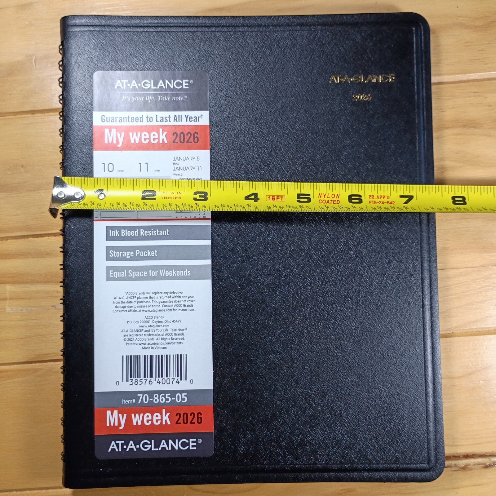 AT-A-GLANCE My Week 2026 Item #70-865-05 New.
