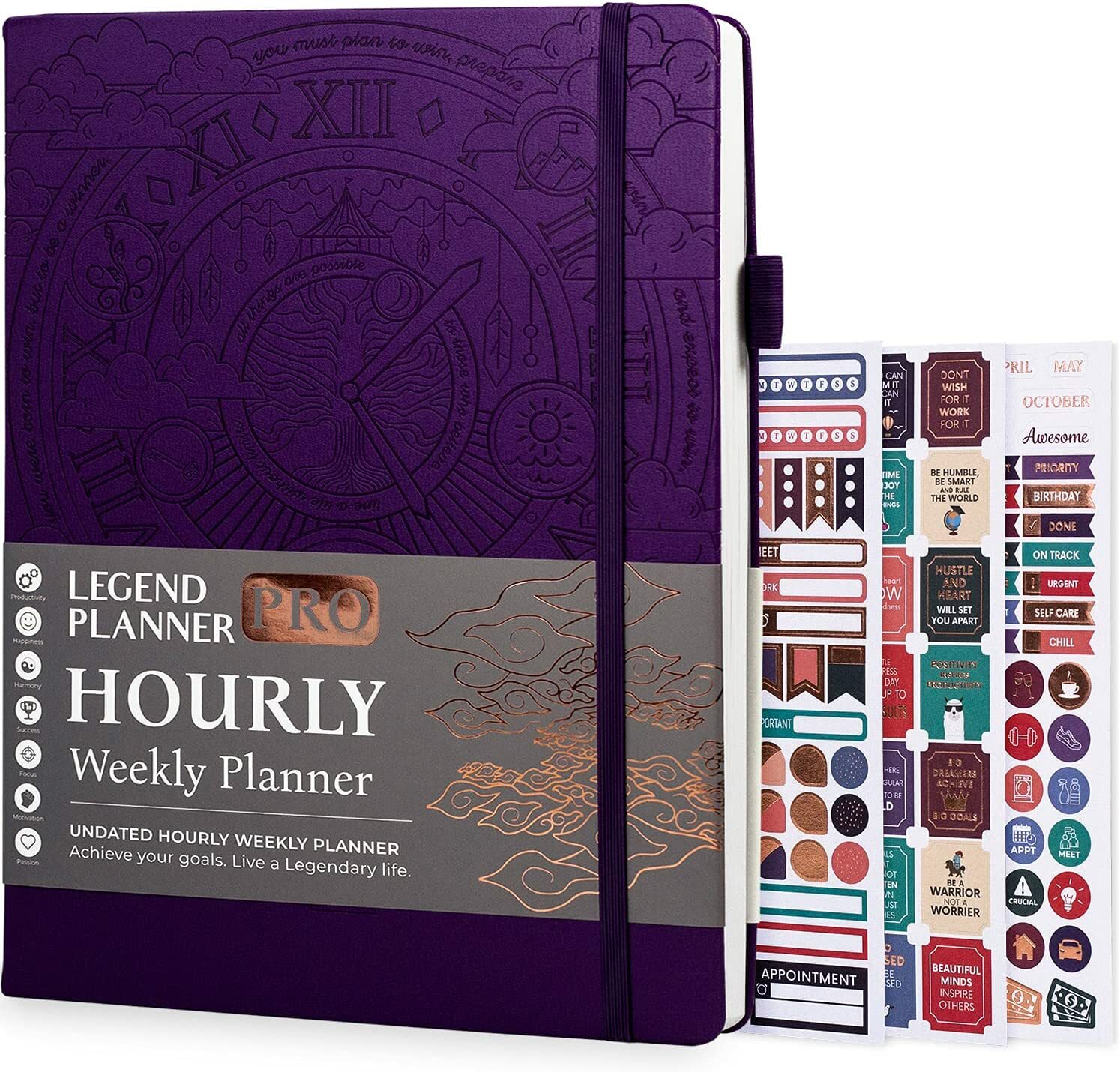 Legend Planner PRO Hourly Schedule Edition – Deluxe Weekly & Daily Organizer …