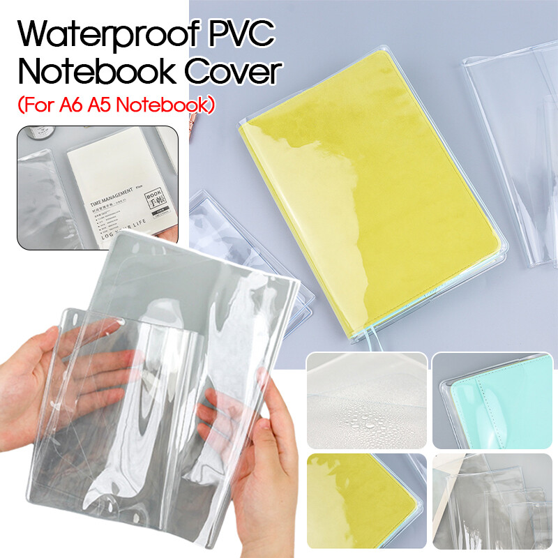 PVC Transparent Notebook Cover Waterproof Journal Planner Protective Cover A5/A6