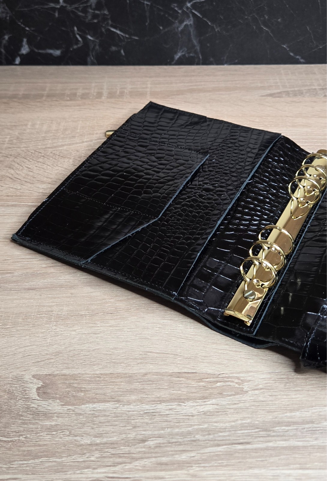 Black and gold Leather Cover planner A5 – Oops Shop just cover