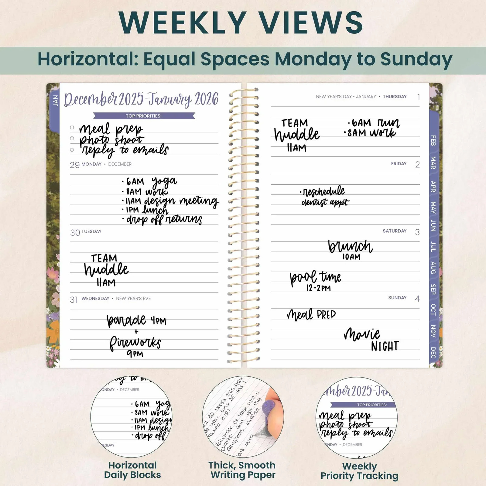 2026 Soft Cover Planner, 4″ x 6″, Wildflower Mountainside
