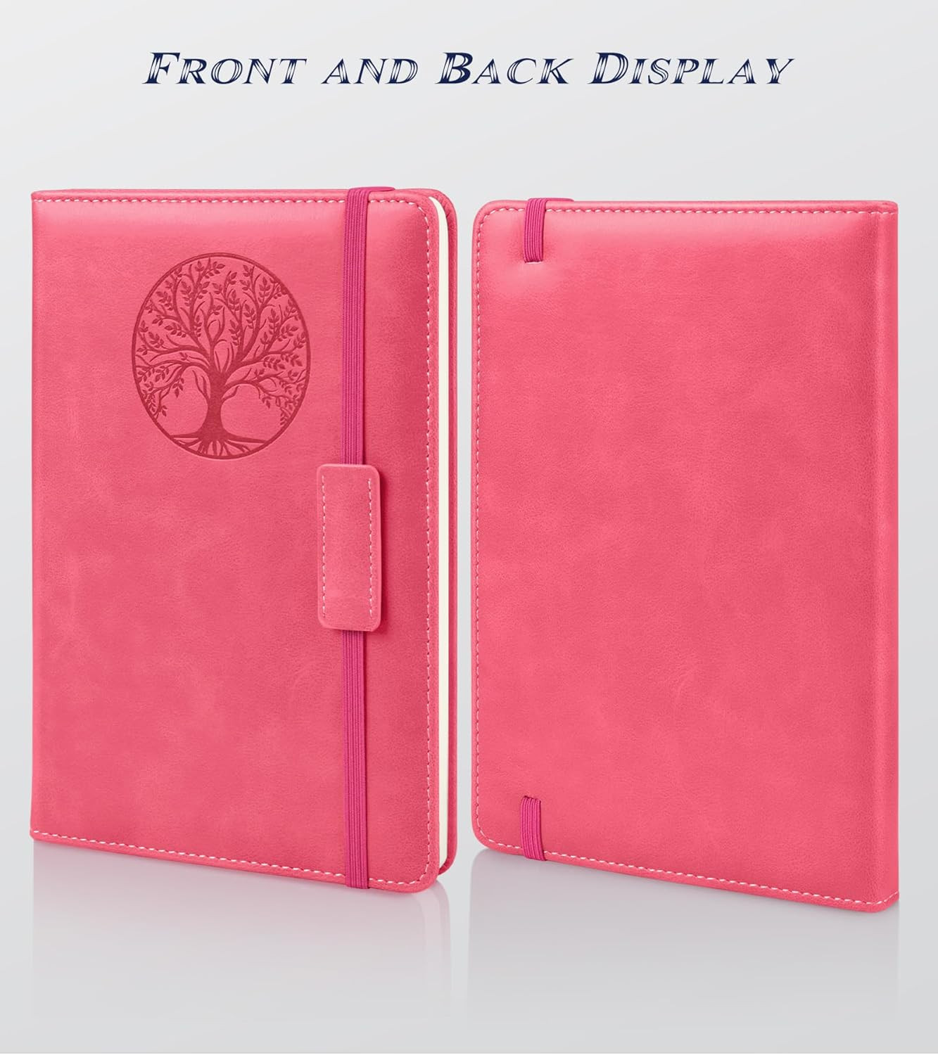 Lined Journal Notebook for Women Men,256 Pages A5 Hardcover Leather Journals for