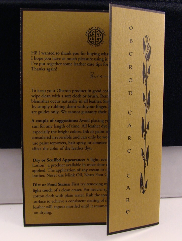 Oberon Leather Journal: 6×9 Bold Celtic Knot Cover w/ Blank Page Insert – NOS!