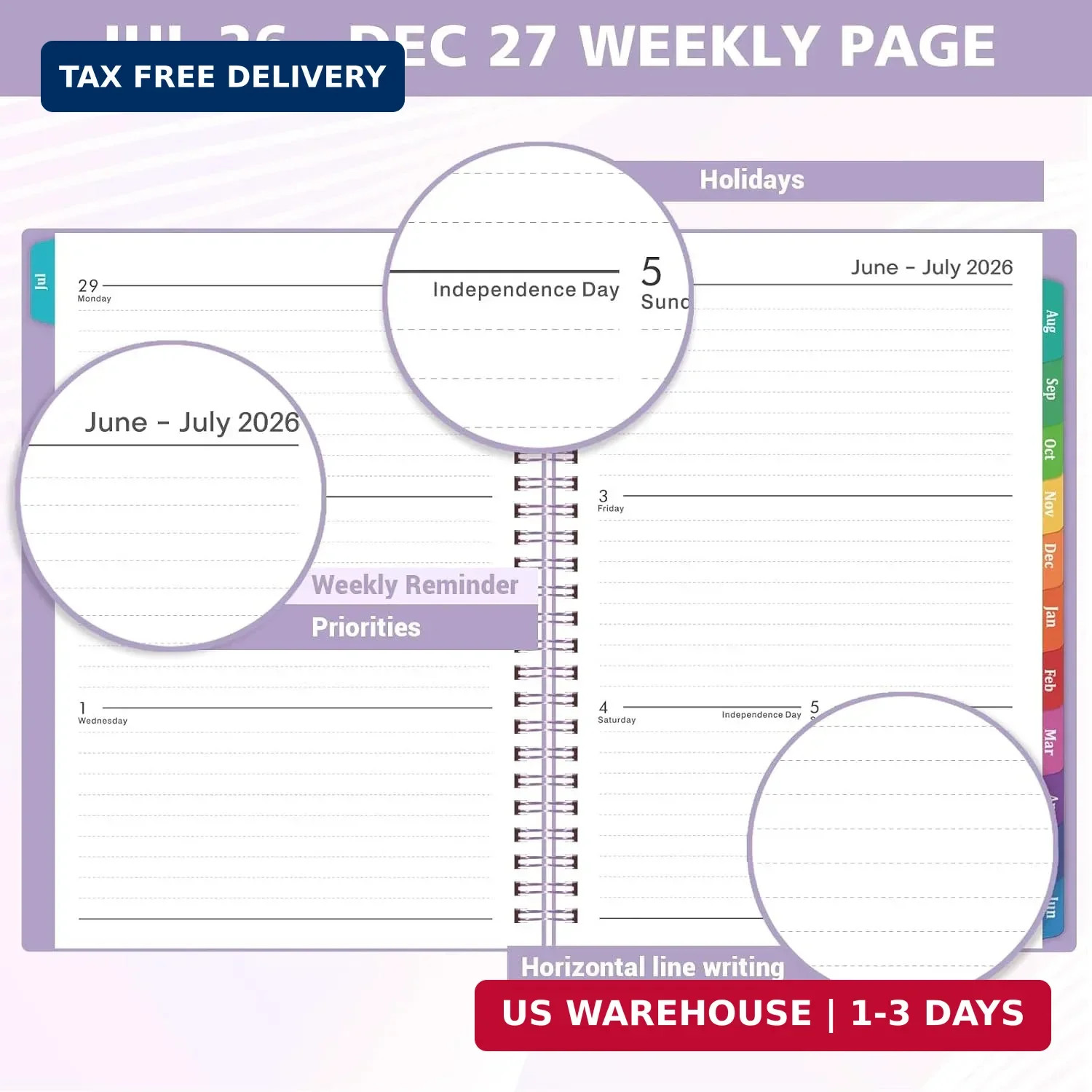 Planner 2026-2027 – Planner 2026-2027 Weekly and Monthly, July 2026 – June 2027,
